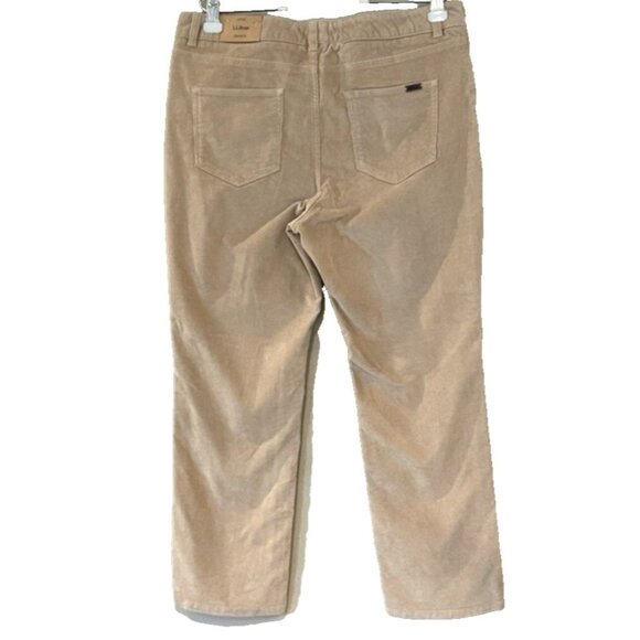 LL Bean Corduroy Pants Women's Favorite Fit Casco Cords Twig Straight Leg 16 Pet - Picture 2 of 7